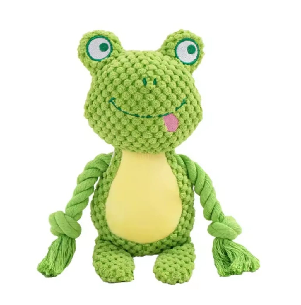 Frosch - Hundespielzeug - Plüschtier - Quitschi - Weihnachtsgeschenk