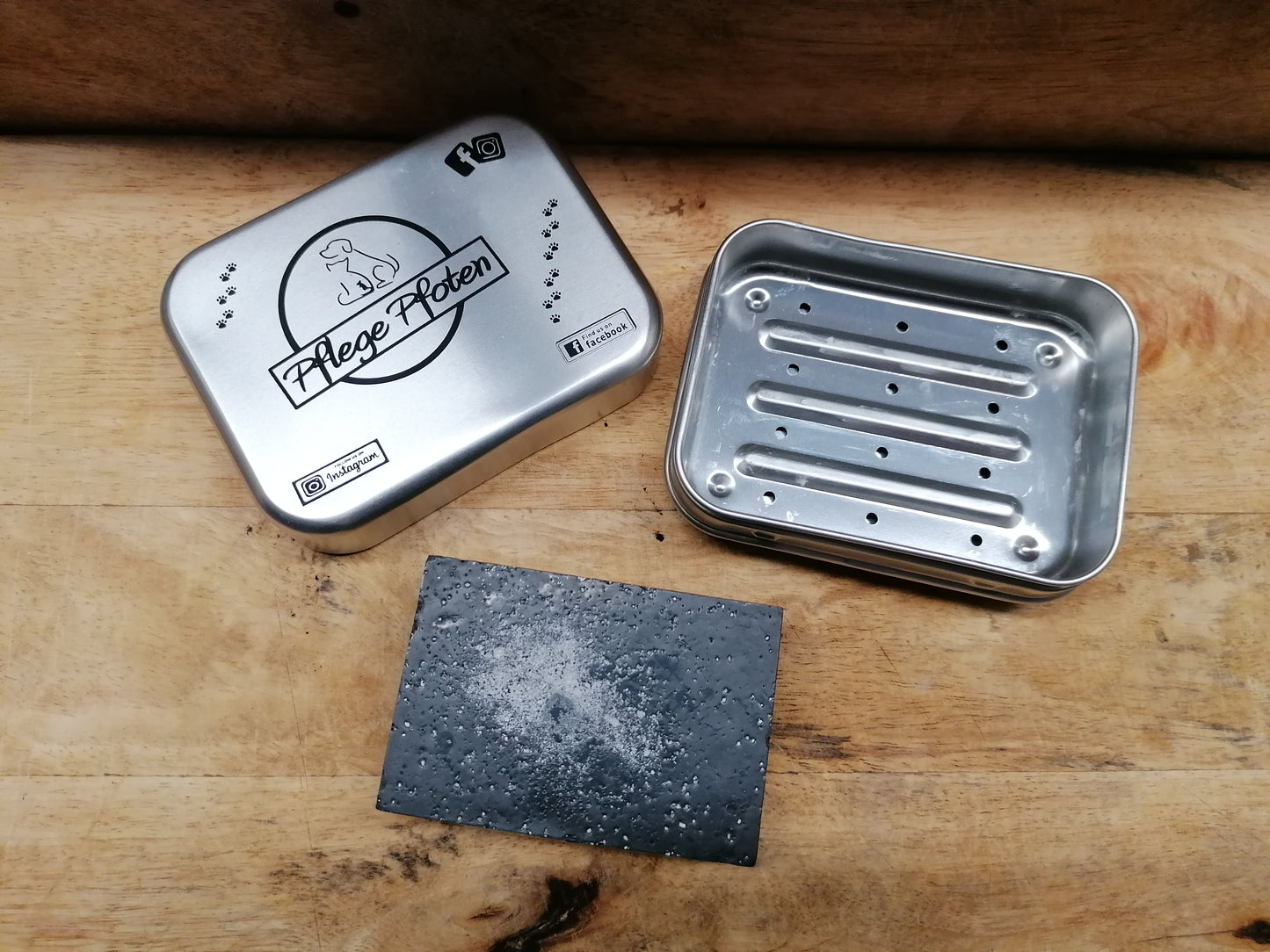 3-teilige Seifendose - Aluminium - Langlebig - mit Abtropfschale