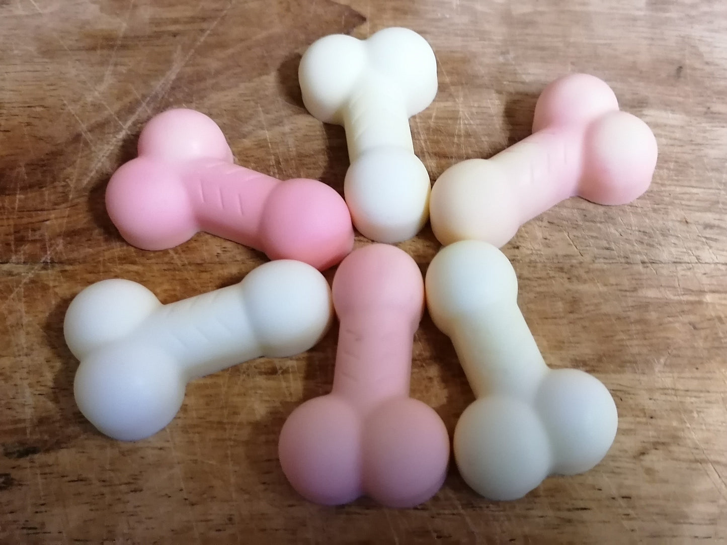 Hundeseife - Mini-Penis - Feste Seife - 4x Seife in Penisform