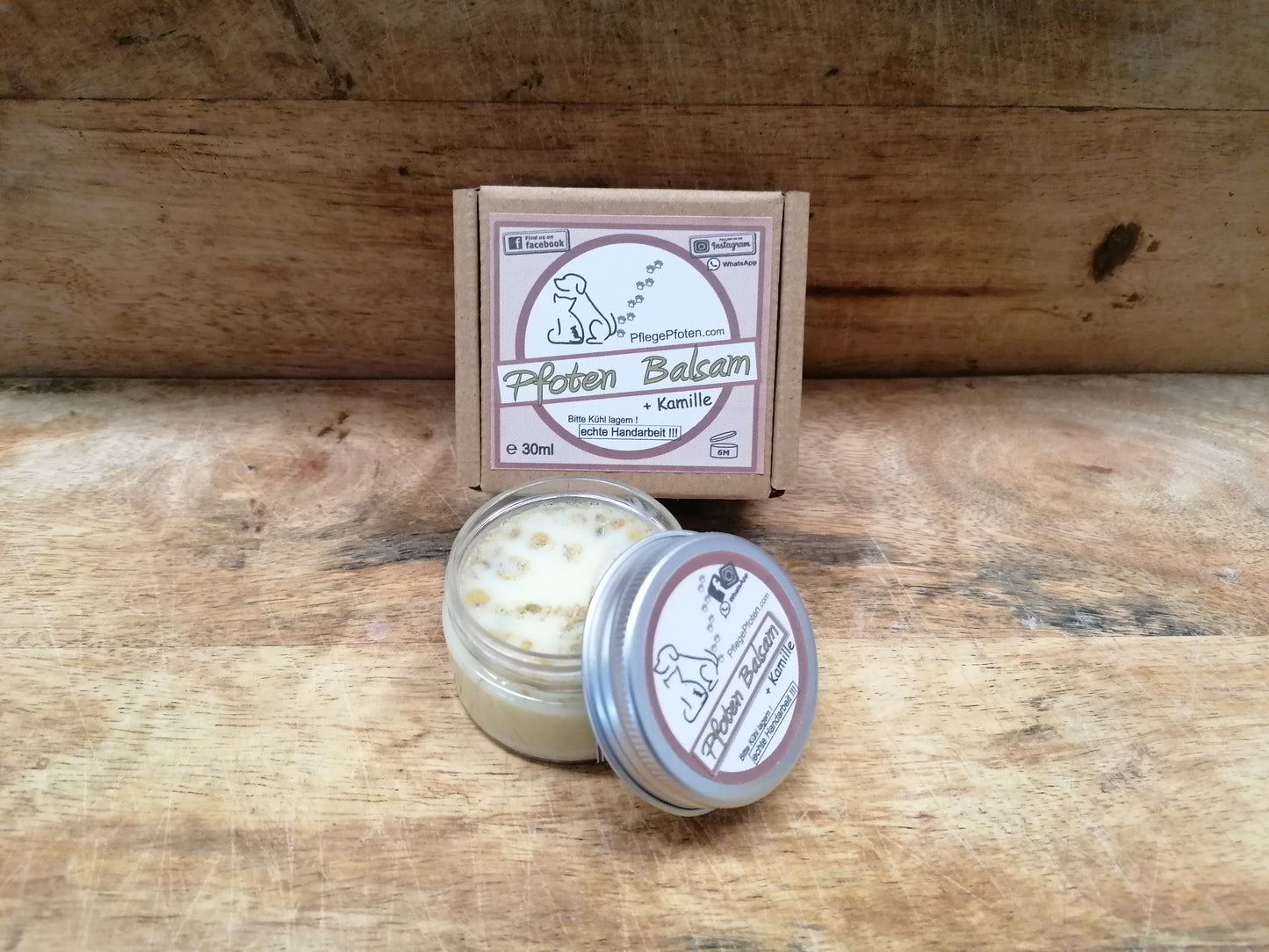 KAMILLE - Pfoten Balsam mit getrockneter Kamille für Pfoten und Nasen - 30ml