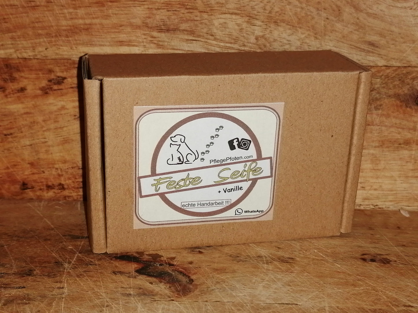 VANILLE - Hundeseife - Feste Seife mit Vanille - Seifenstück 100g