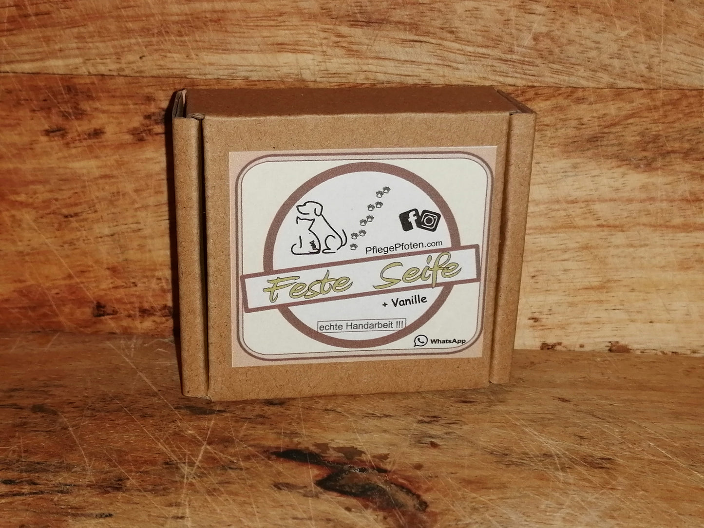 VANILLE - Hundeseife - Feste Seife mit Vanille - Pfote 25g
