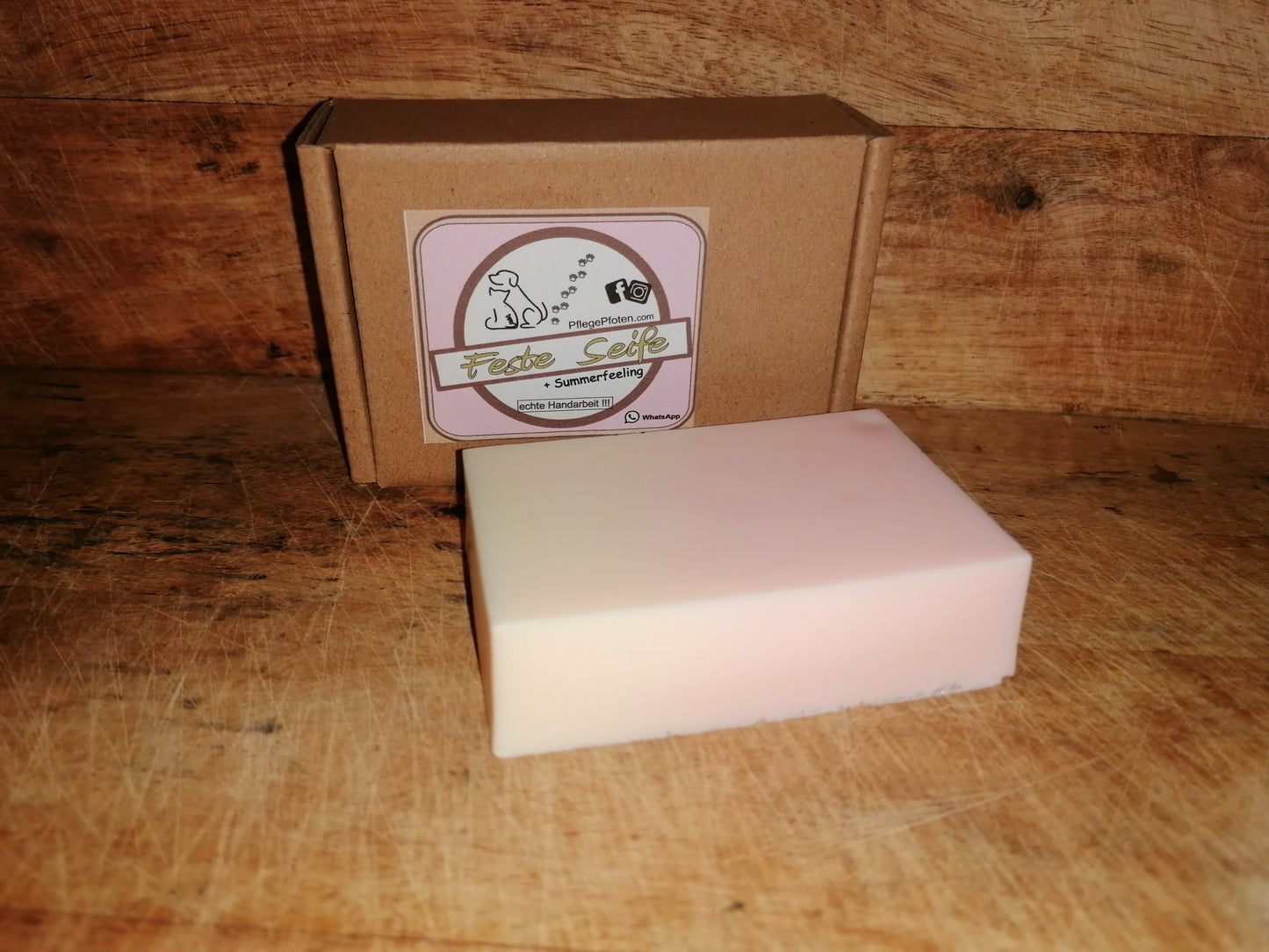 SUMMERFEELING - Hundeseife - Feste Seife - Sommerseife - Seifenstück 100g