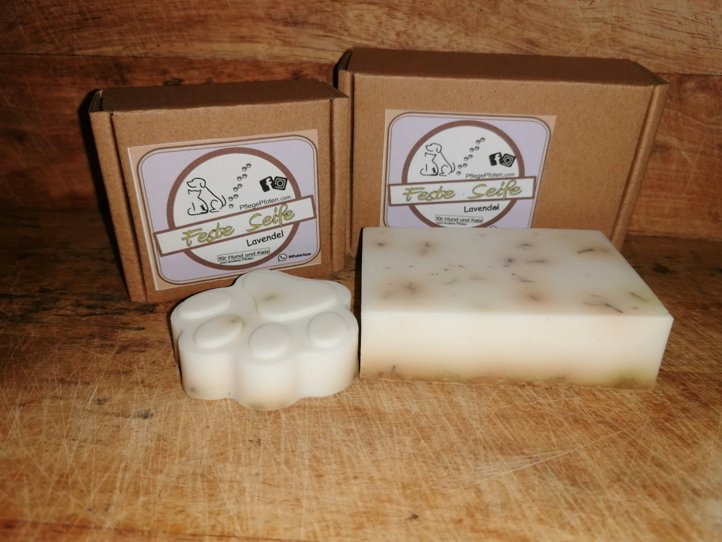 LAVENDEL - Hundeseife - Feste Seife mit Lavendel - Seifenstück 100g