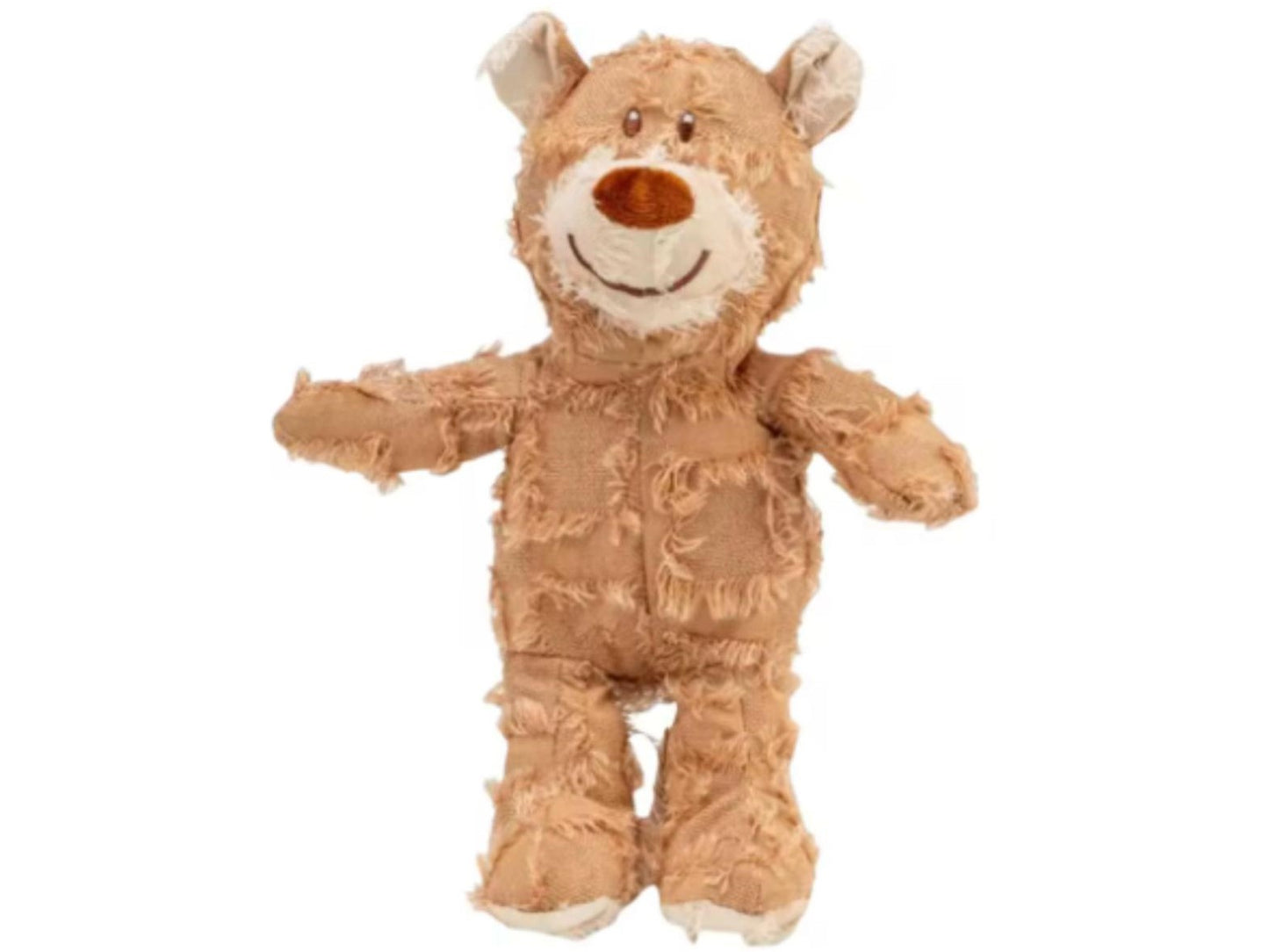 Hundespielzeug - Plüschbär - Patchwork - Hellbraun