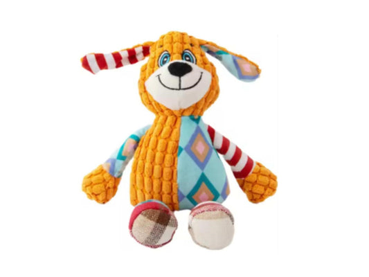 Bunter Hase - Hundespielzeug - Plüschtier - Quitschi