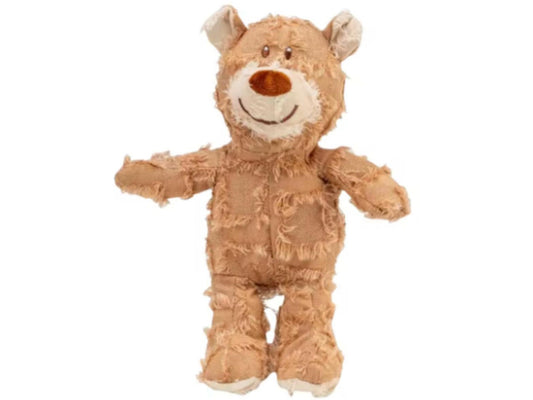 Hundespielzeug - Plüschbär - Patchwork - Hellbraun