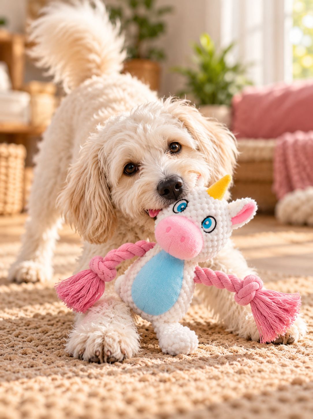 Einhorn- Hundespielzeug - Plüschtier - Quitschi  - Weihnachtsgeschenk