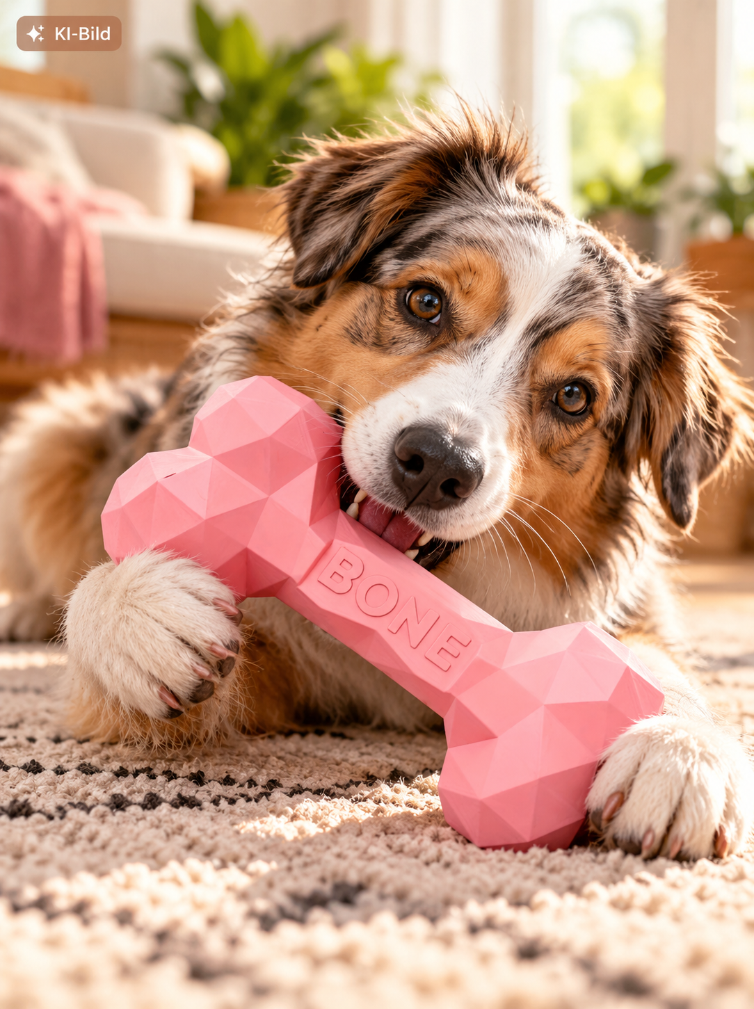Robuster Kauknochen aus Naturkautschuk – Extra stark für echte Kauprofis 🦴🐾